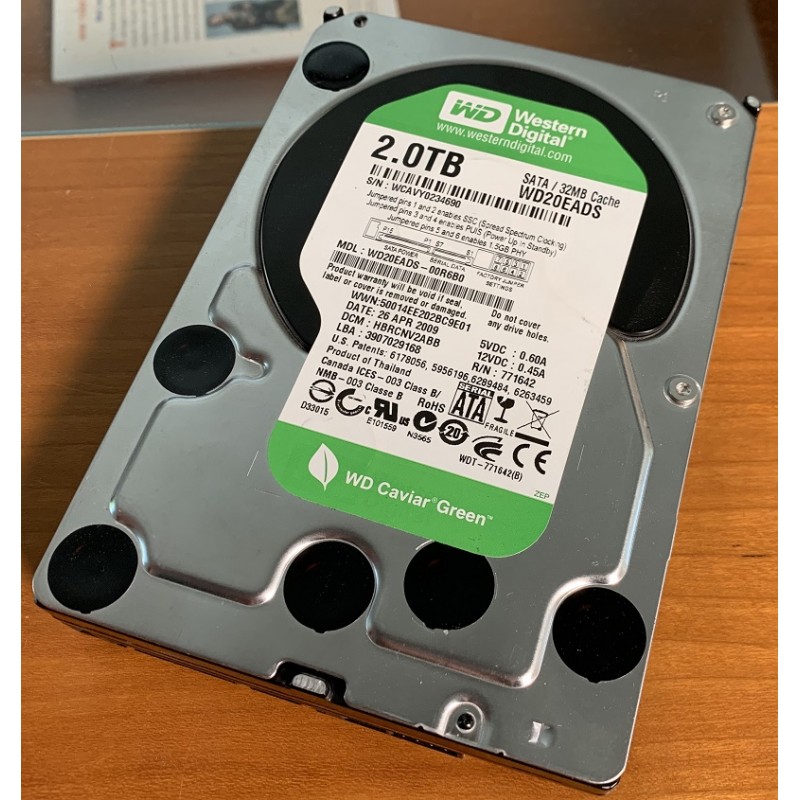 WD 2TB 3.5in 5.4K 3Gbps SATA HDD